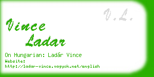vince ladar business card